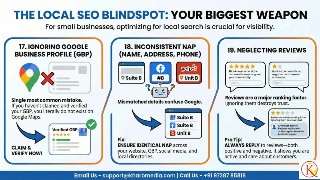 Common SEO Mistakes Small Businesses Make 2 The Local SEO Blindspot