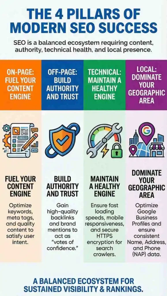 The 4 pillars of modern seo success